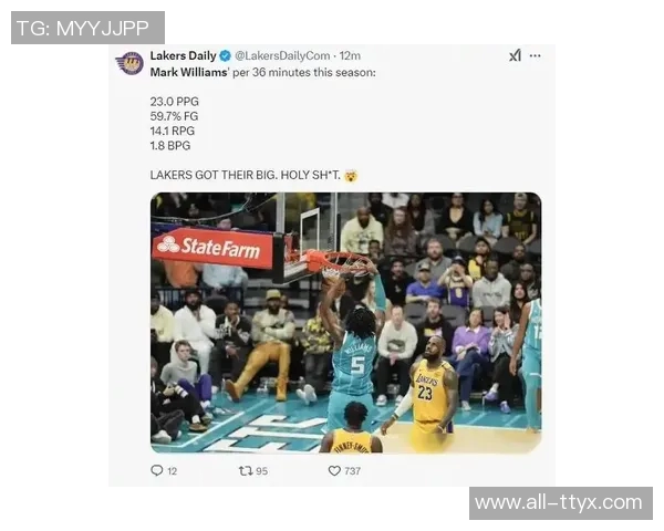 马威高效表现8投7中砍下18分9板2盖帽助力球队击溃湖人内线正负值高达19